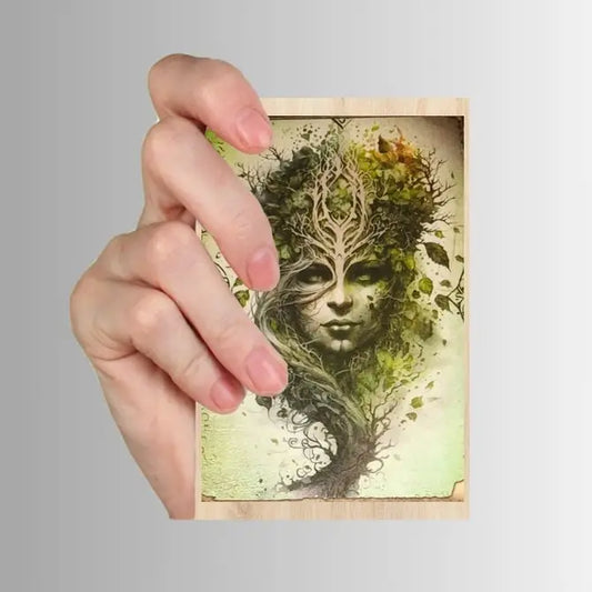 Forest Green Witches-Set of 10 4 "x 6" Decoupage Wood Panels