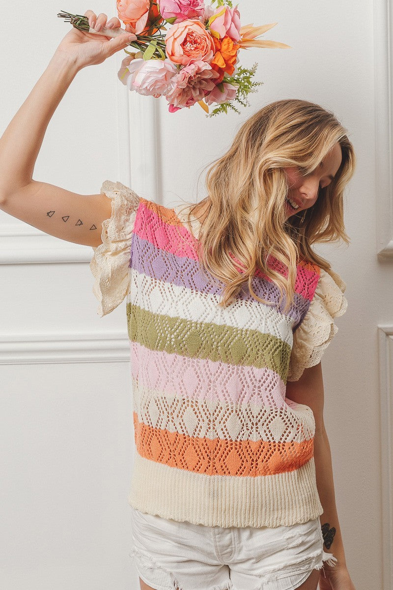 Sunshine Bliss Pointelle Knit Top