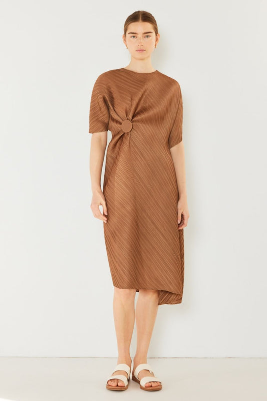 Marina West Swim Pleated Dolman Sleeve Dress - Premium Ring Pendant Chain Necklace from Concordia Style Boutique - Just $60.68! Shop now at Concordia Style Boutique