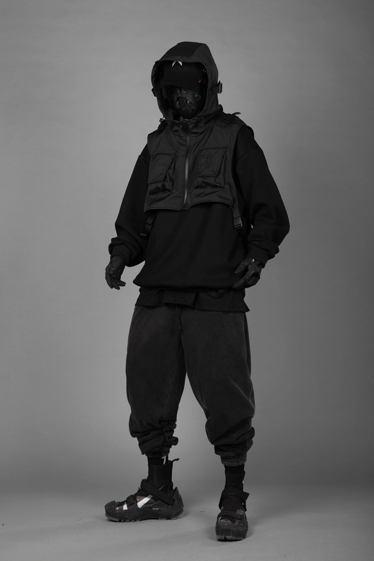 HiH34 Black Tech Guard Hoodie - Concordia Style Boutique