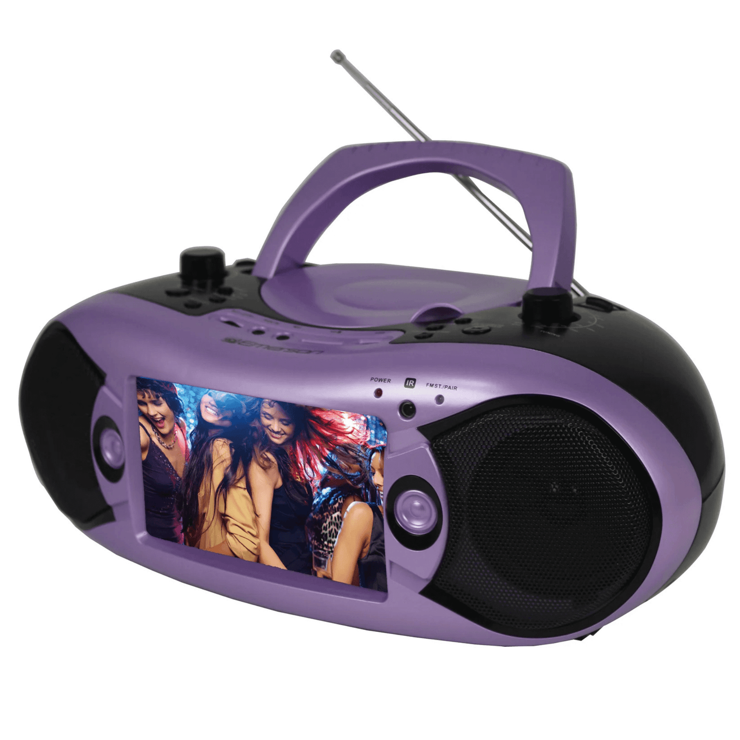 Emerson 7" Bluetooth DVD Boombox with AMFM Radio & Digital TV