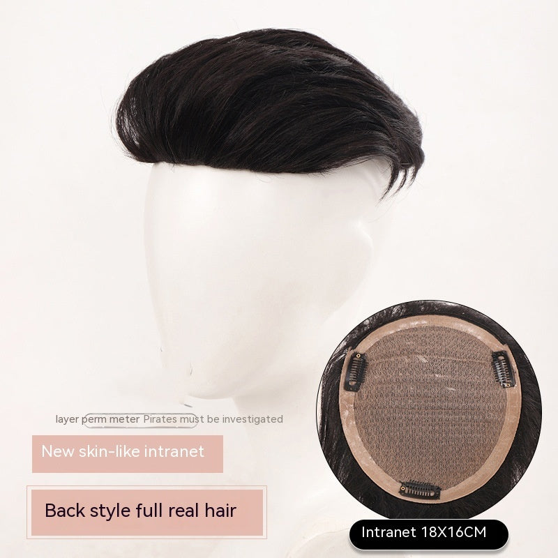 Men's Wig Big Invisible Hair Supplementing Piece - Premium wig from Concordia Style Boutique - Just $21.97! Shop now at Concordia Style Boutique