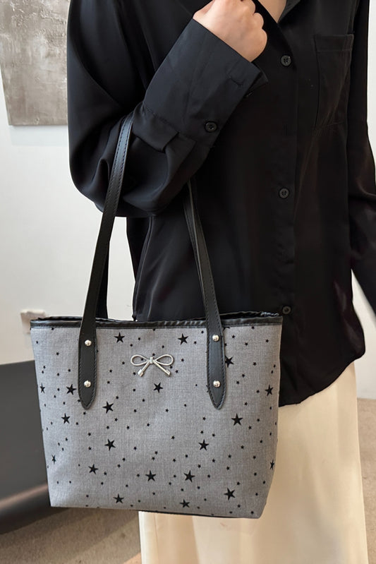 Bow Trim Polyester Tote Bag - Premium Tote Bag from Concordia Style Boutique - Just $18.50! Shop now at Concordia Style Boutique