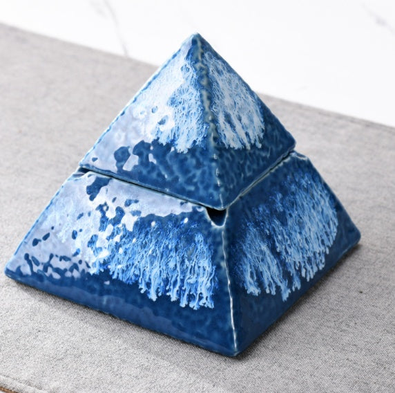 Ceramic Pyramid Ashtray With Lid - Premium Ceramic Pyramid Ashtray With Lid from Concordia Style Boutique - Just $45.89! Shop now at Concordia Style Boutique