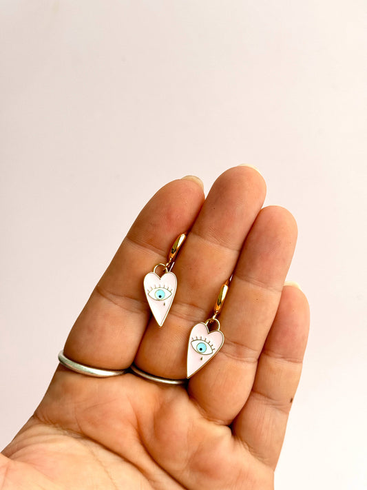Pink Planchette Huggies - Concordia Style Boutique