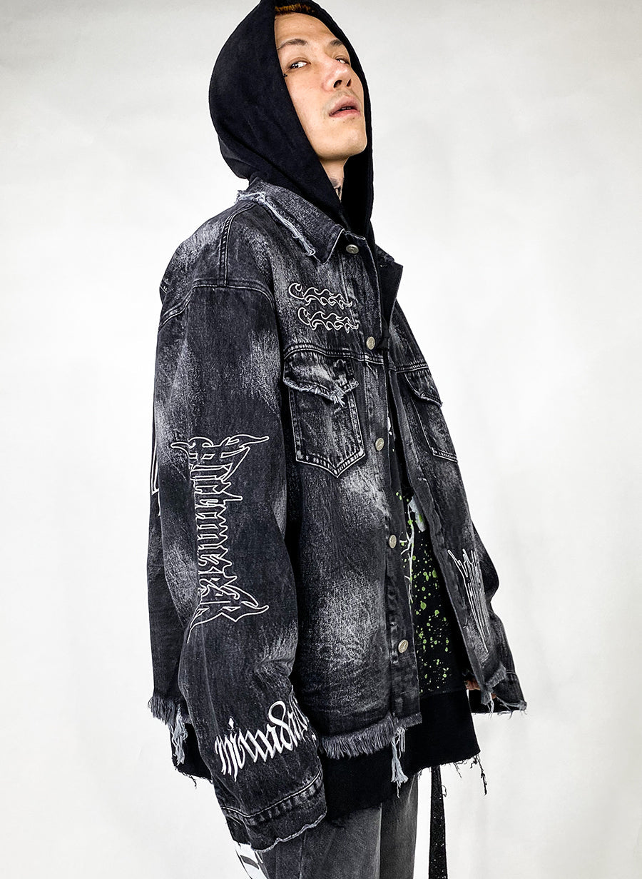 Shadow Destruction Denim Jacket - Concordia Style Boutique