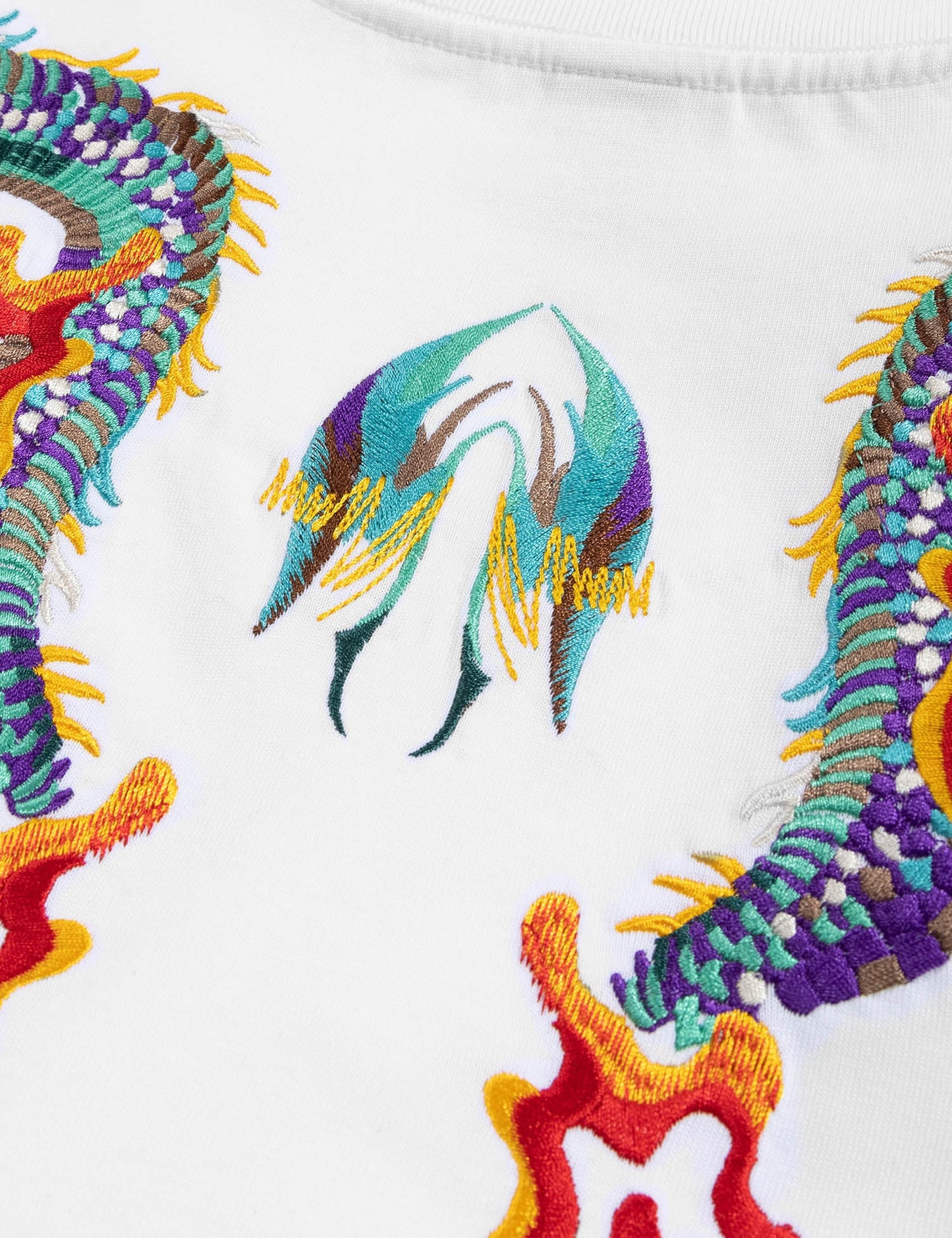 KH727 Flying Dragons Embroidery Tee - Concordia Style Boutique