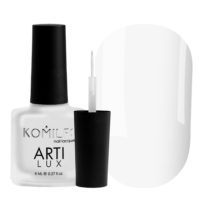 KOMILFO ARTILUX 001 NAIL REGULAR POLISH(NOT A GEL)(WHITE, ENAMEL), 8 ML (WITH A THIN BRUSH) 222000