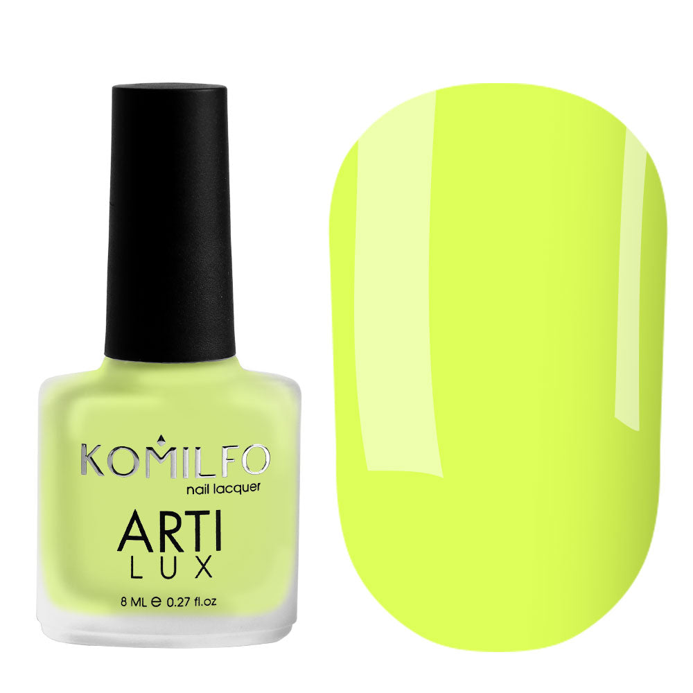 KOMILFO ARTILUX 031 NAIL REGULAR POLISH(NOT A GEL)(BRIGHT LEMON, NEON), 8 ML 222031
