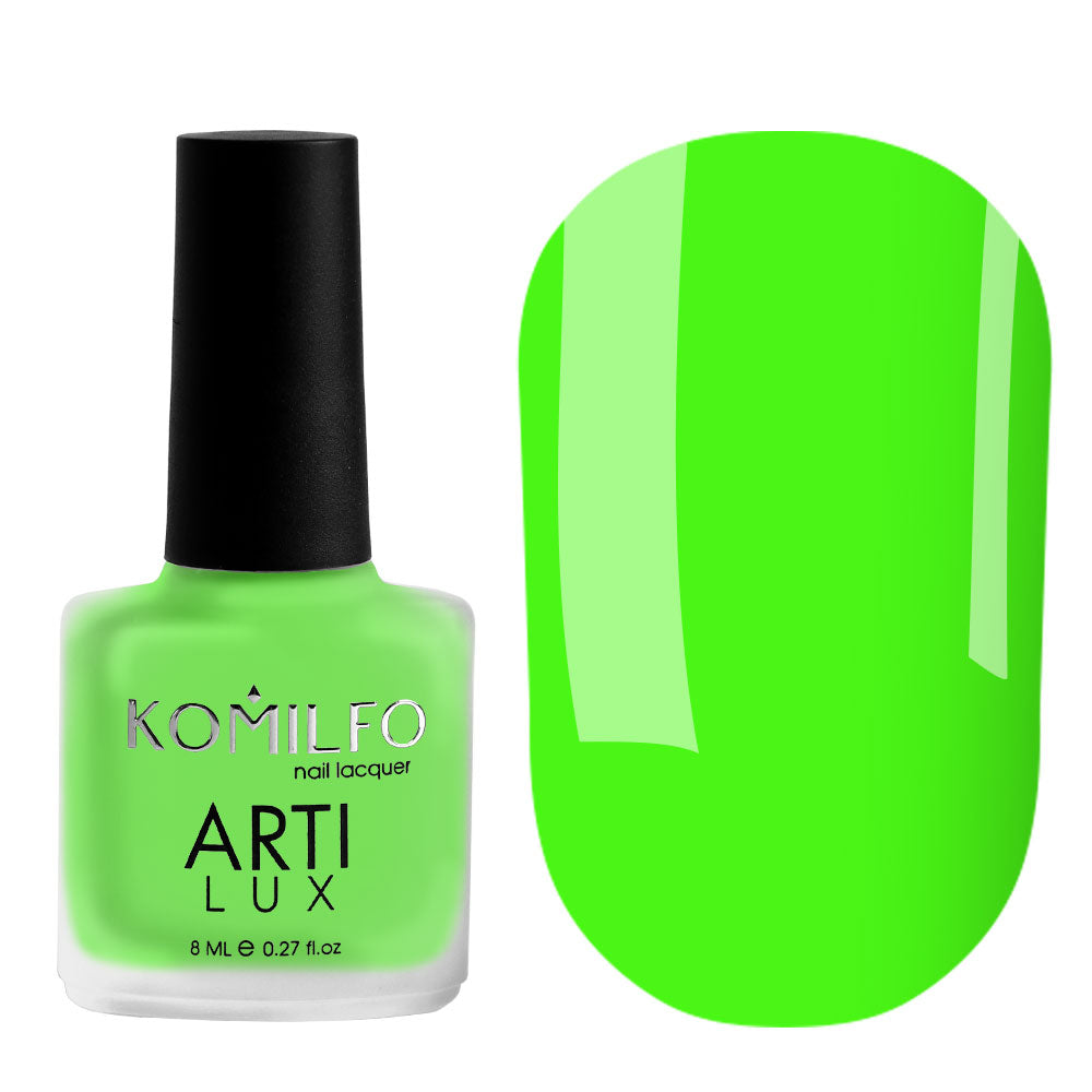 KOMILFO ARTILUX 032 NAIL REGULAR POLISH(NOT A GEL)(BRIGHT GREEN, NEON), 8 ML 222032