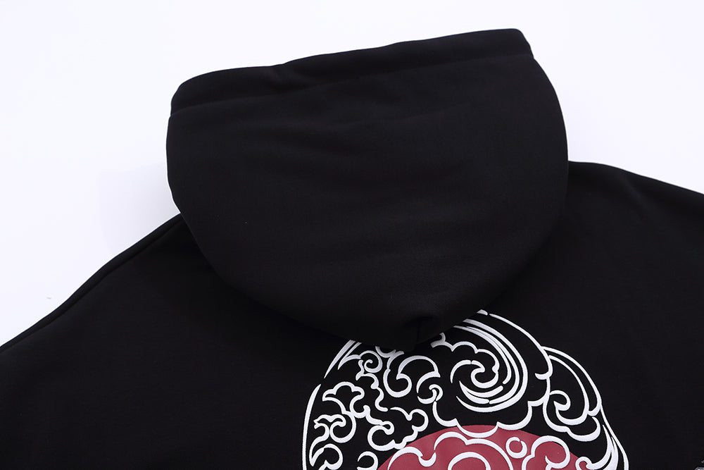 YE735 Red Suns Cranes Hoodie - Concordia Style Boutique