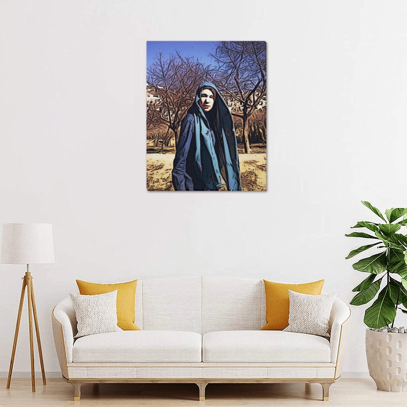 Frame Canvas Print 16"x20" (Made in USA) - "Linda In Kabul" - Premium Frame Canvas Print from Inkedjoy - Just $48.82! Shop now at Concordia Style Boutique