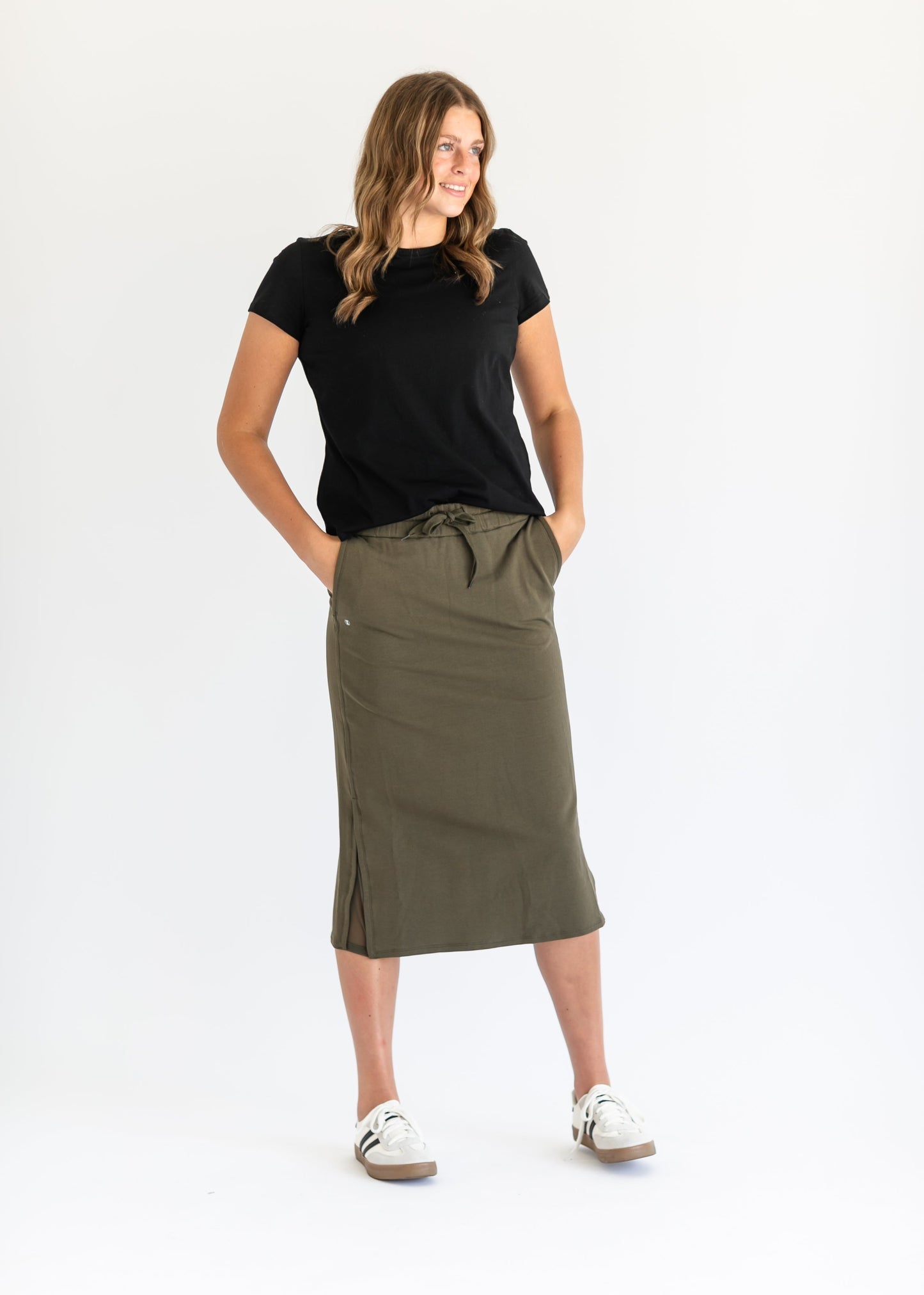 Abbie Mesh Detail Knit Midi Skirt - Concordia Style Boutique