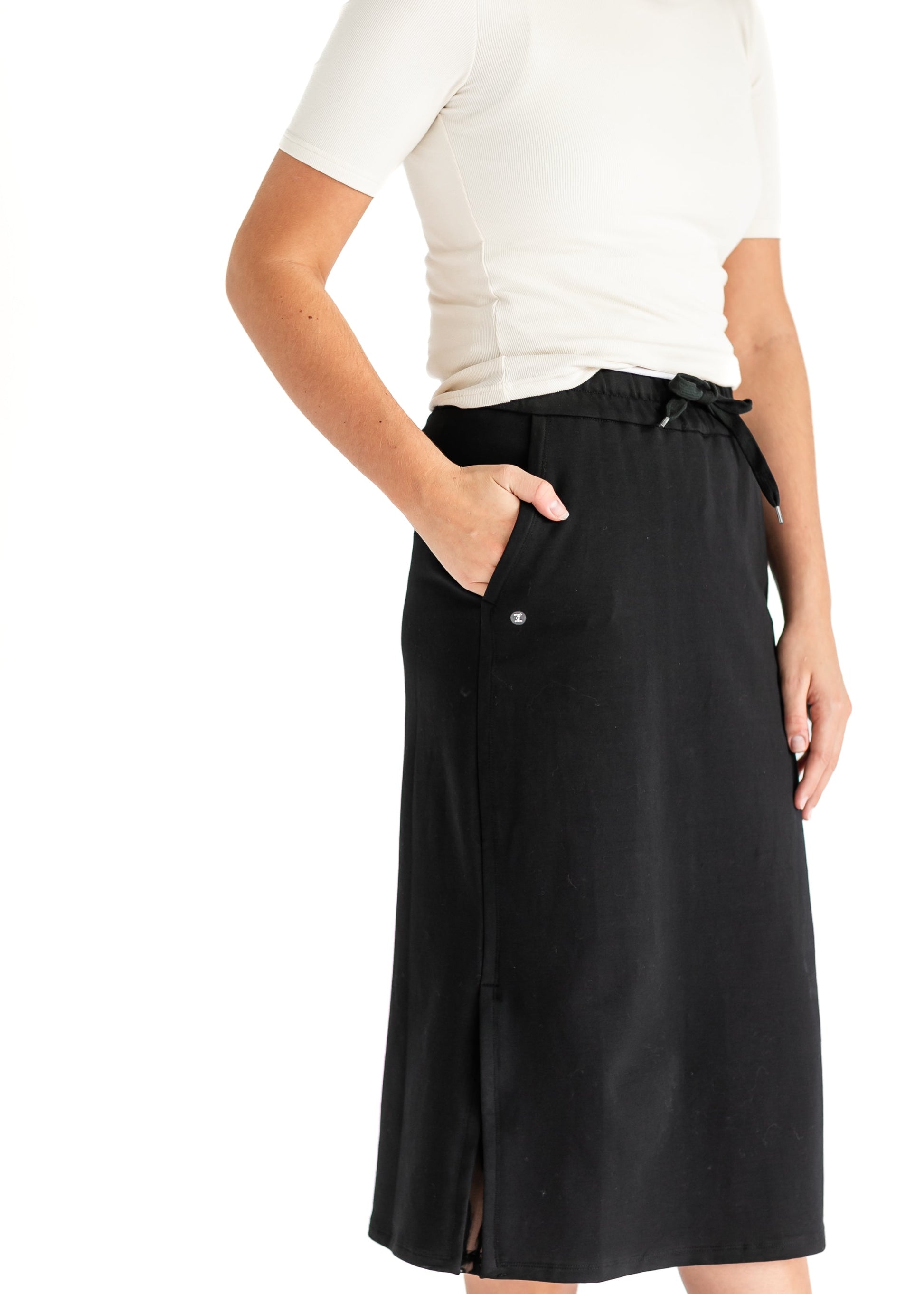 Abbie Mesh Detail Knit Midi Skirt - Concordia Style Boutique