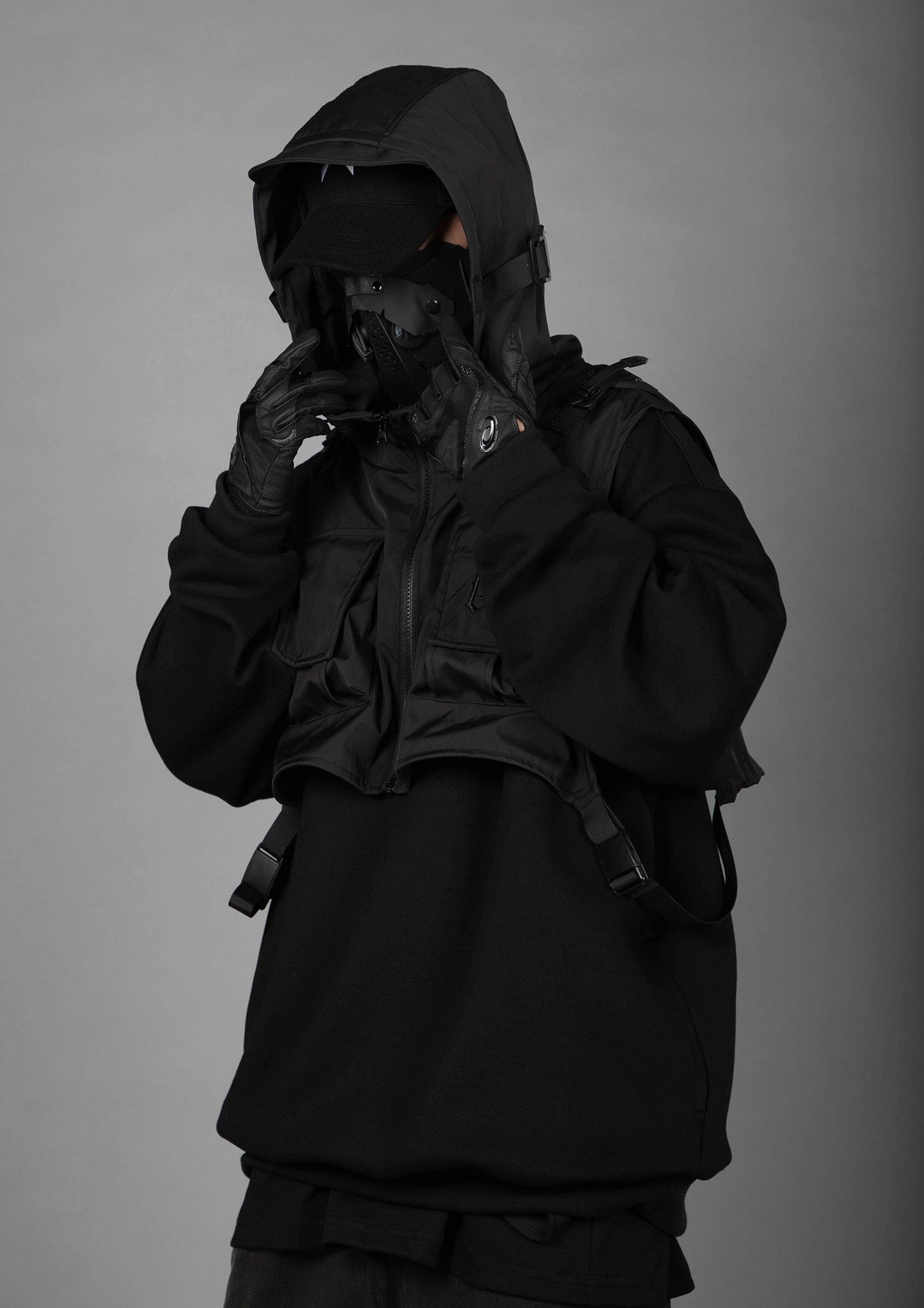 HiH34 Black Tech Guard Hoodie - Concordia Style Boutique