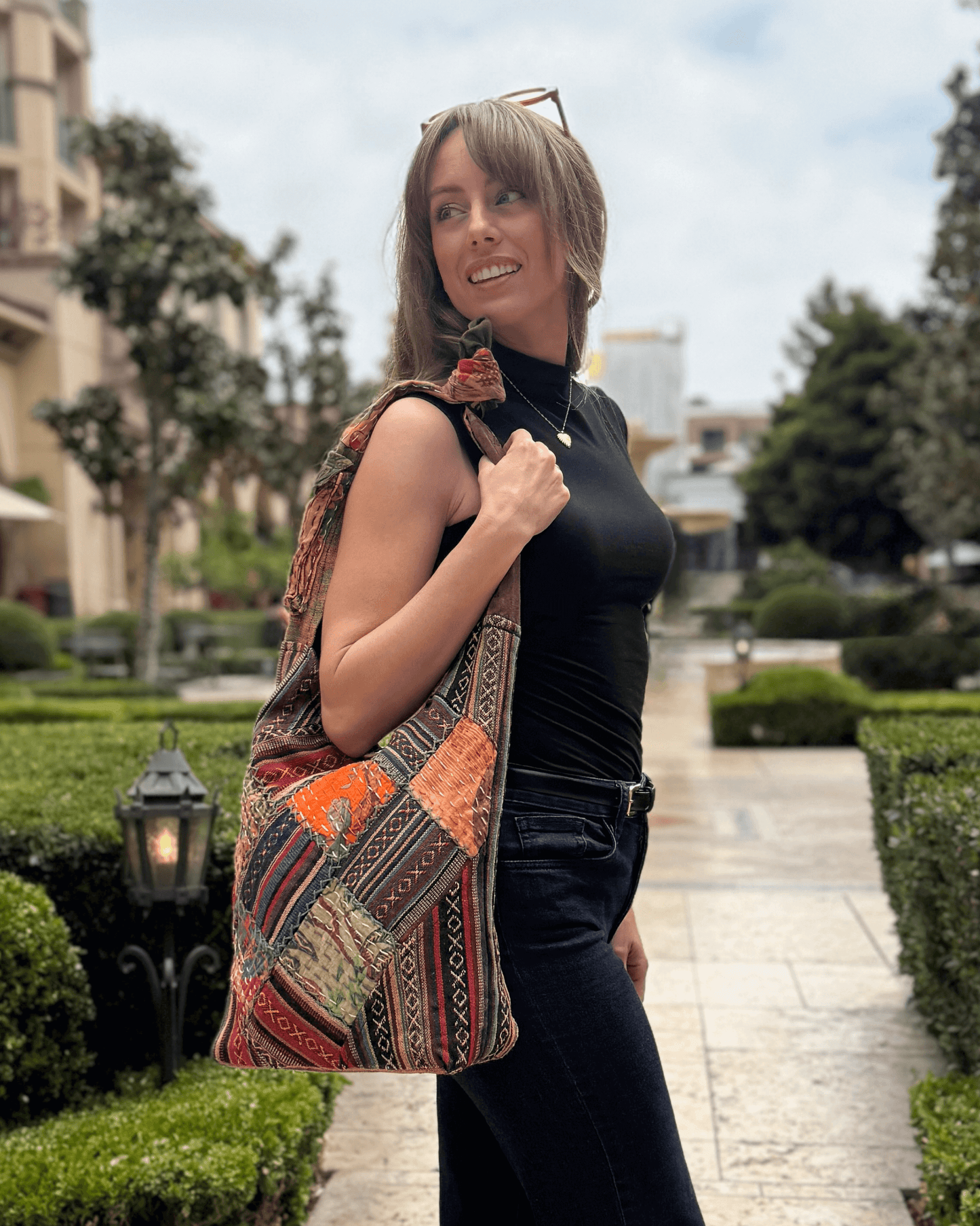 Kathmandu Collection Quilted Patchwork Hobo Bag