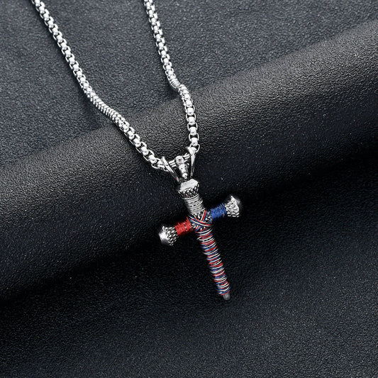 Personalized Nail Cross Pendant  Men's Necklace - Premium Necklace from Concordia Style Boutique - Just $7! Shop now at Concordia Style Boutique