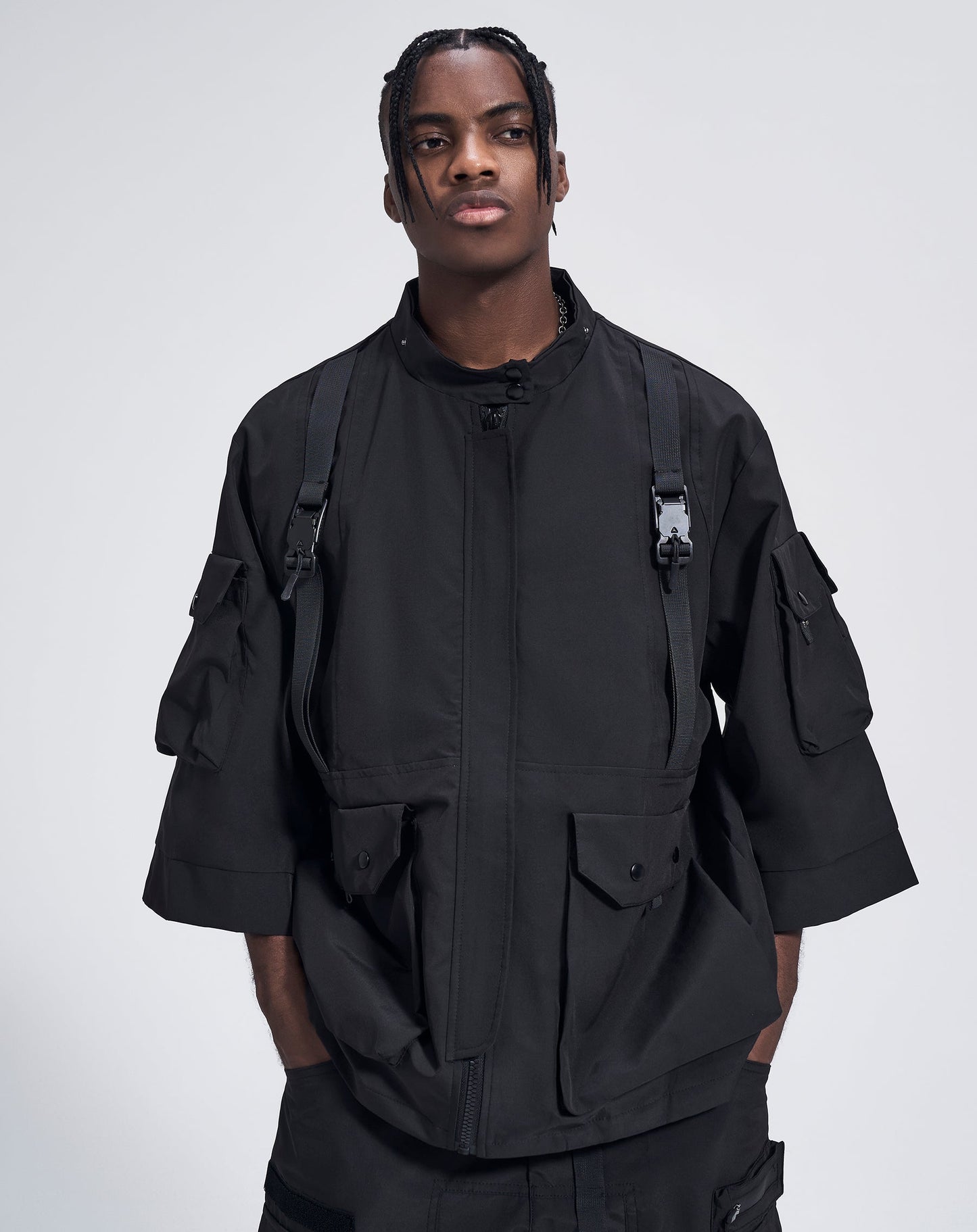 IBJ169 Paratrooper Short Sleeves Jacket - Concordia Style Boutique