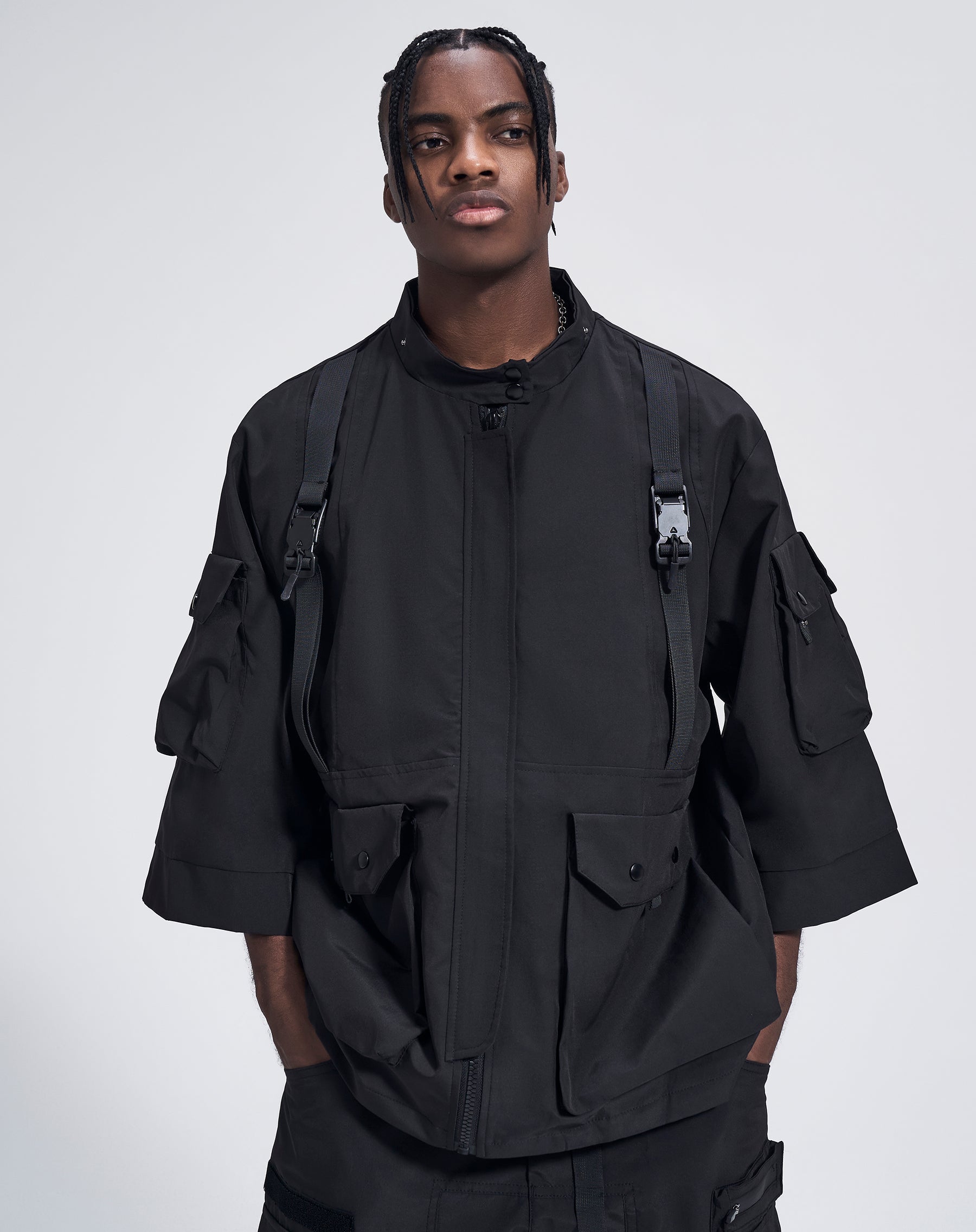 IBJ169 Paratrooper Short Sleeves Jacket - Concordia Style Boutique