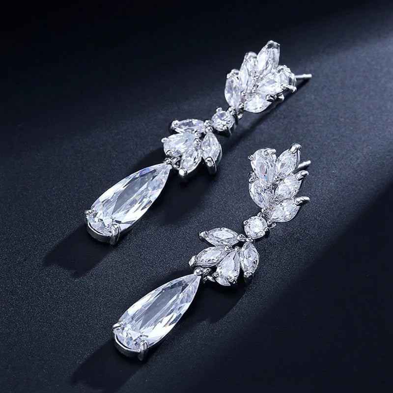MARQUISE BRIDAL EARRINGS (PAIR) - Concordia Style Boutique