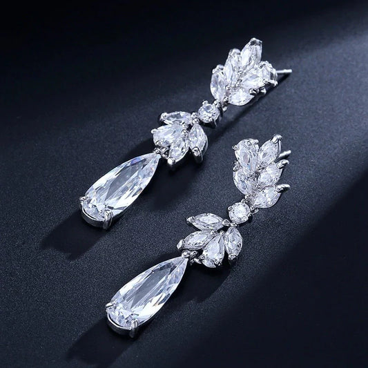 MARQUISE BRIDAL EARRINGS (PAIR) - Concordia Style Boutique