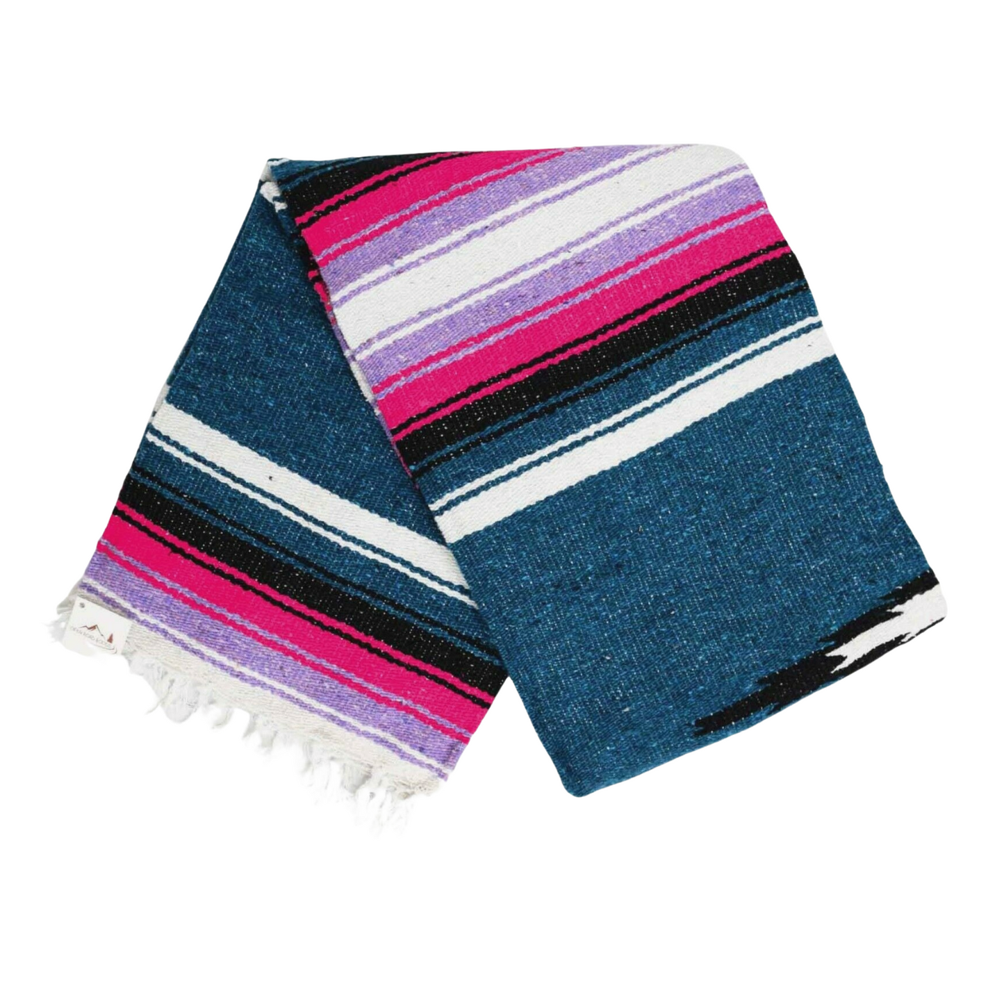 Aegean Blue & Pink Baja Diamond Blanket - Concordia Style Boutique