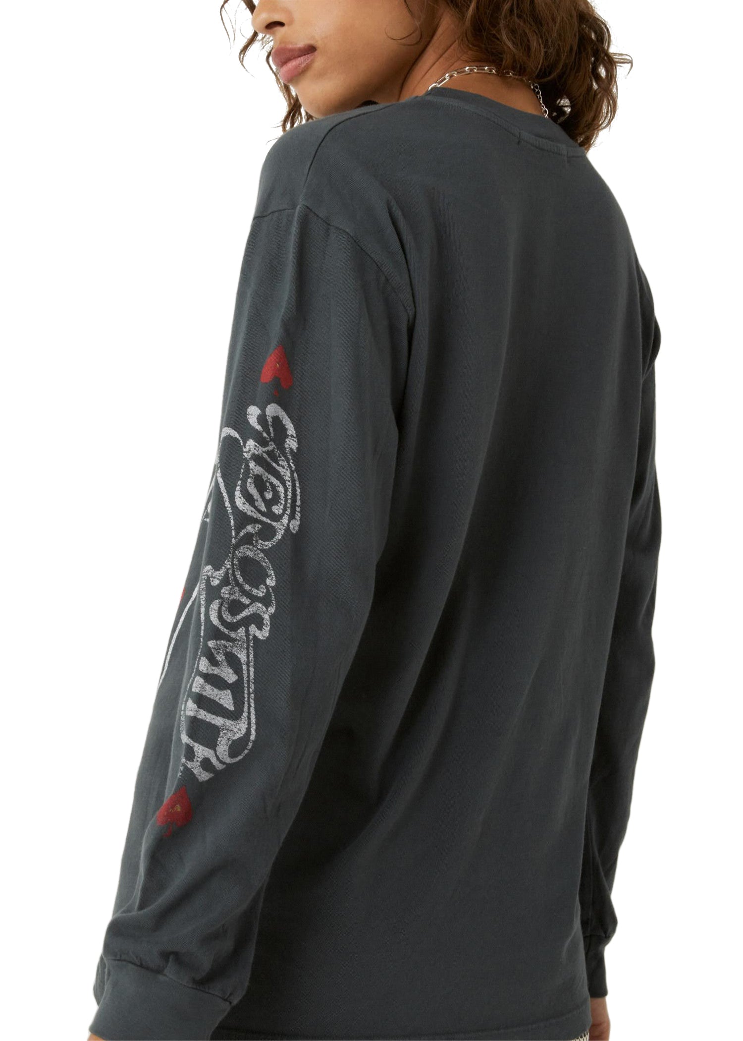 Aerosmith Ace Of Spades Oversized Long Sleeve Band Shirt by Daydreamer LA - Concordia Style Boutique