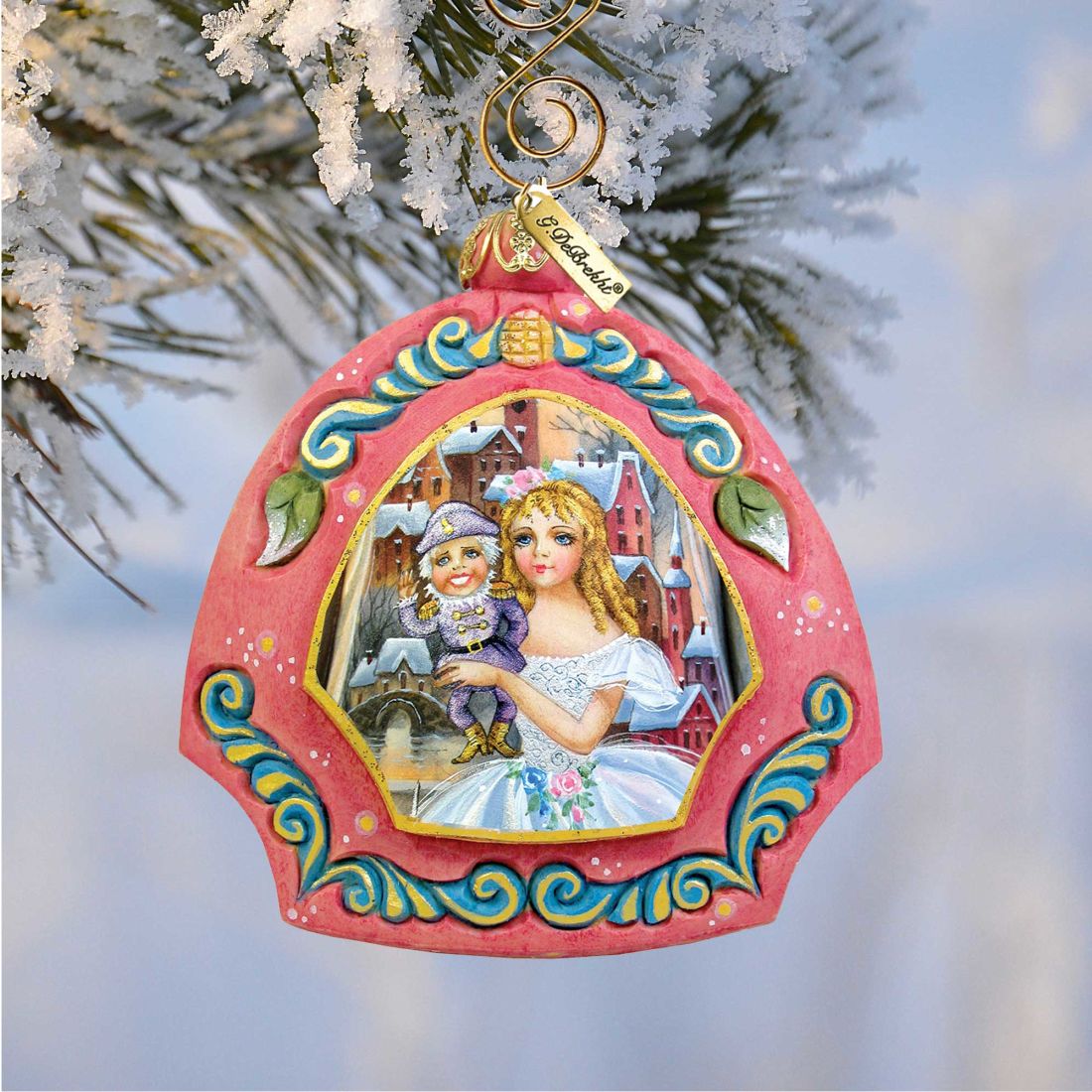 Nutcracker Sculpted Hand-Painted Christmas Ornament by G. DeBrekht - Christmas Santa Snowman Decor - 6102811