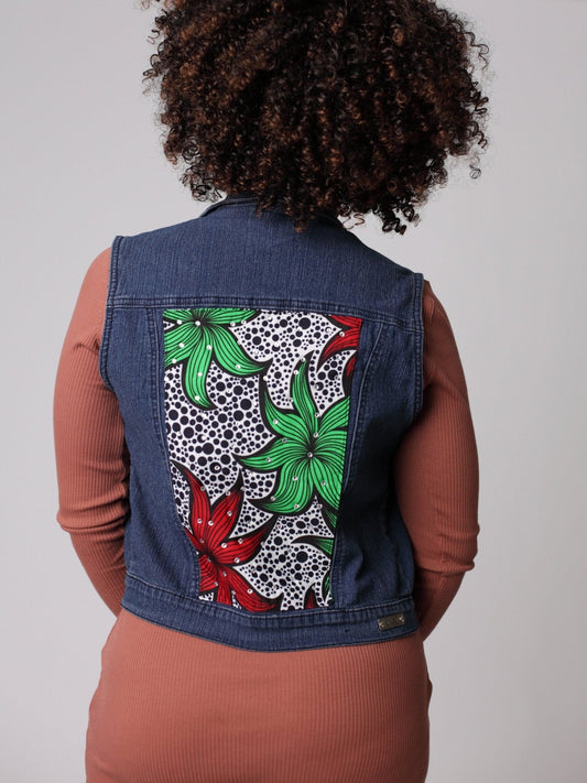 Afro-Boho Denim Jacket