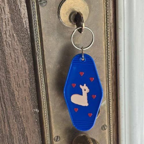Alpaca Vintage Motel Keychain Souvenir