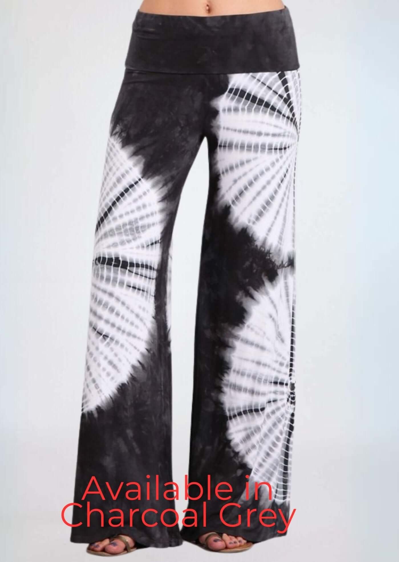 Fashionable in Fuchsia Tie Dye Palazzo Pants Made in USA - Concordia Style Boutique