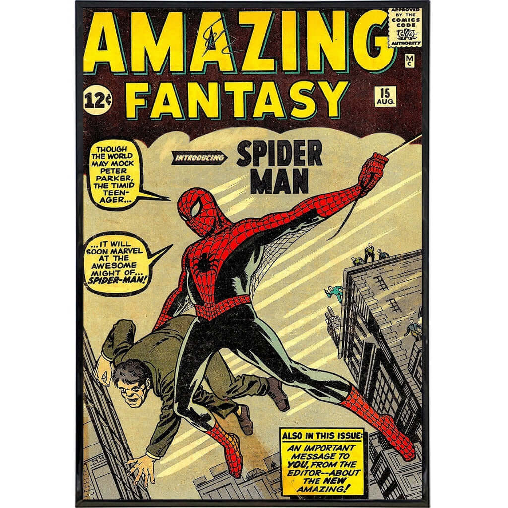 Amazing Fantasy "Spiderman" Comic Cover Print - Premium Print from The Original Underground - Just $11.99! Shop now at Concordia Style Boutique