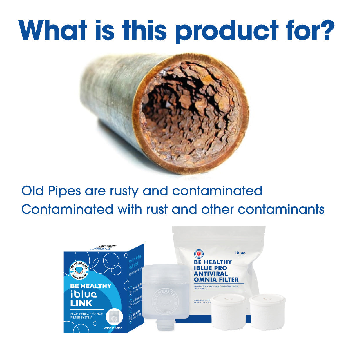 Be Healthy - iBlue Link Portable Pure Water Filter System - Concordia Style Boutique