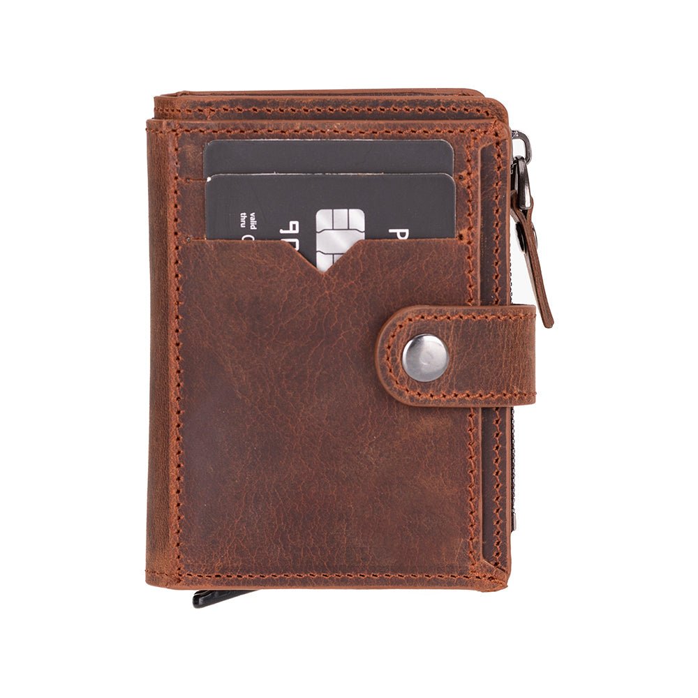 Andalusia Genuine Leather Pop-Up Cardholder with RFID Protection - Concordia Style Boutique