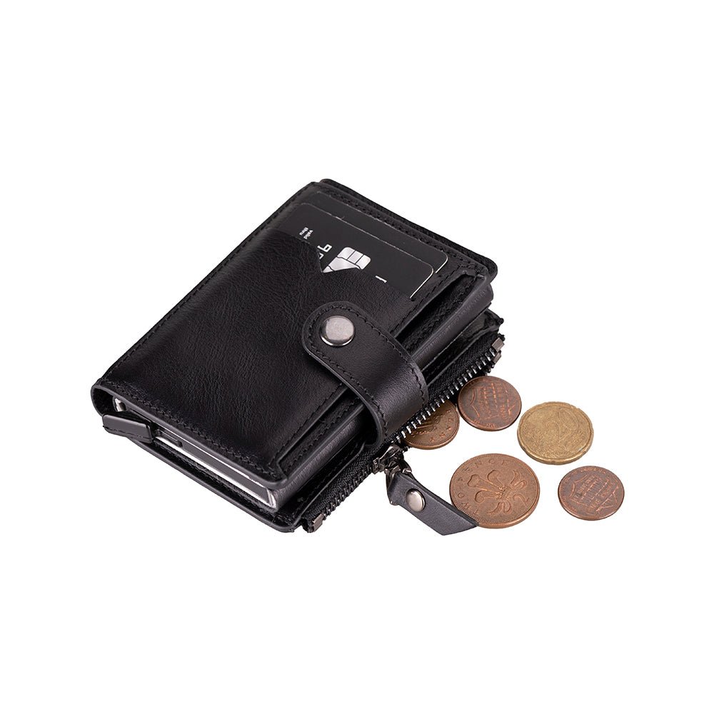 Andalusia Genuine Leather Pop-Up Cardholder with RFID Protection - Concordia Style Boutique