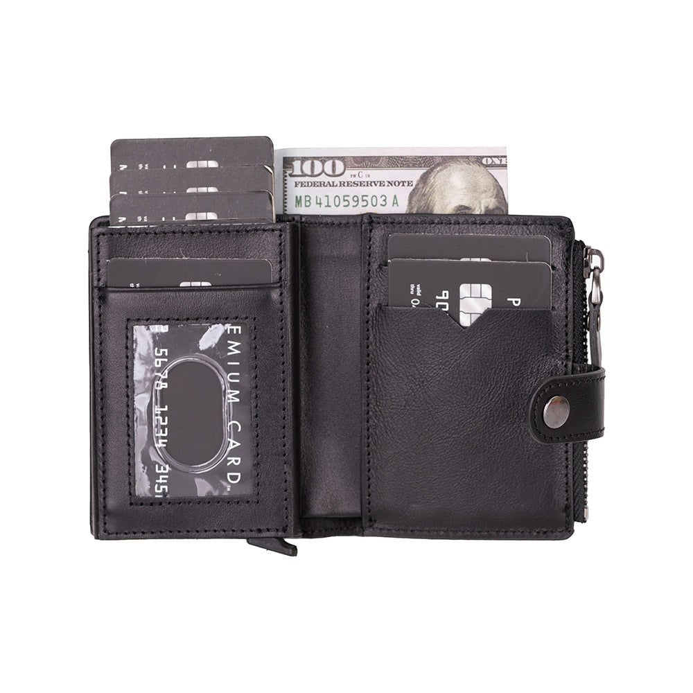 Andalusia Genuine Leather Pop-Up Cardholder with RFID Protection - Concordia Style Boutique