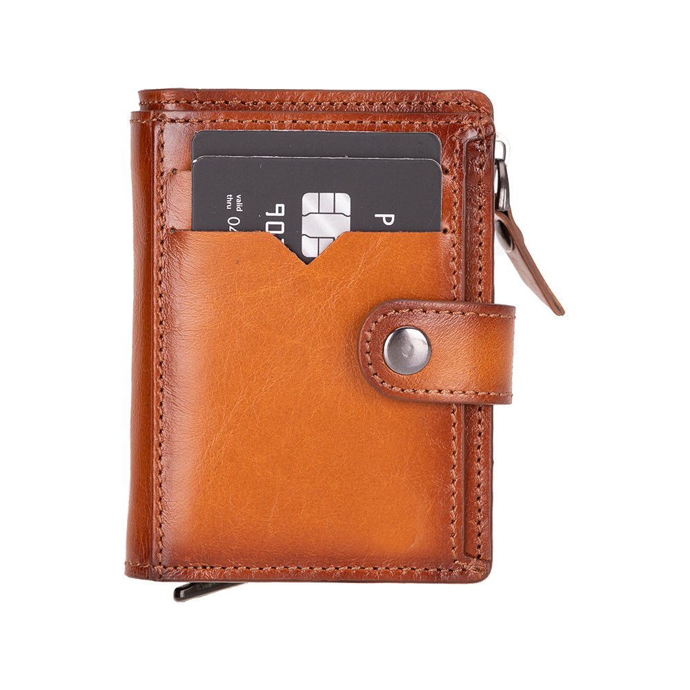 Andalusia Genuine Leather Pop-Up Cardholder with RFID Protection - Concordia Style Boutique