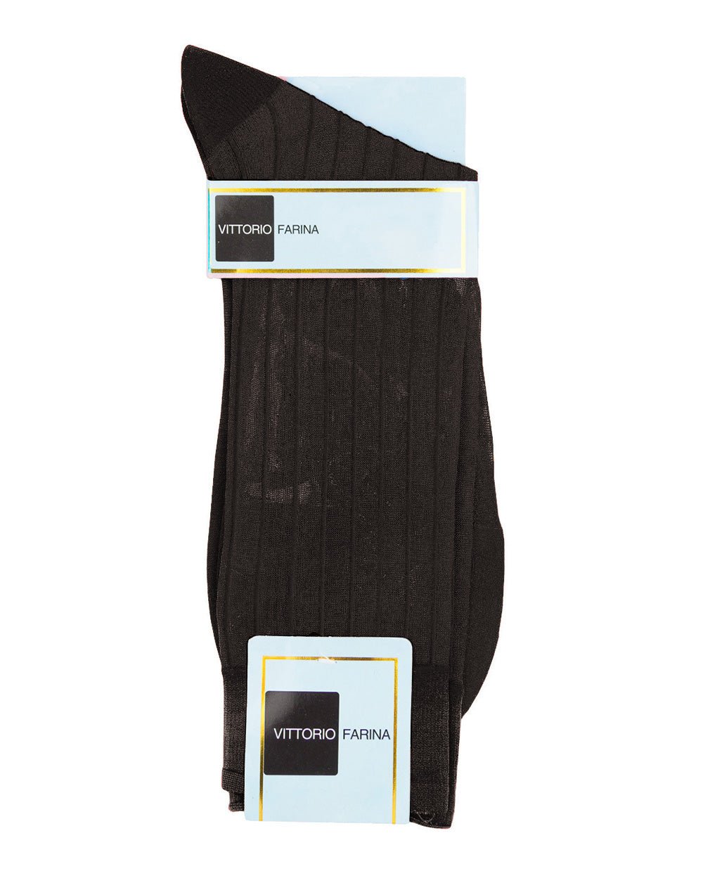 Vittorio Farina Men's Ribbed Shear Nylon Anklet Dress Socks