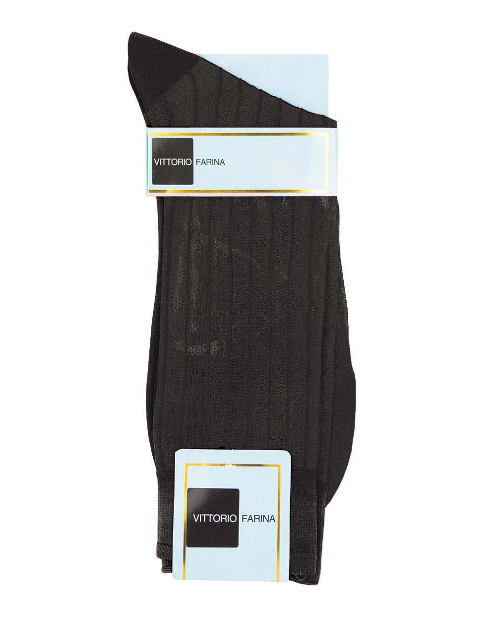 Vittorio Farina Men's Ribbed Shear Nylon Anklet Dress Socks