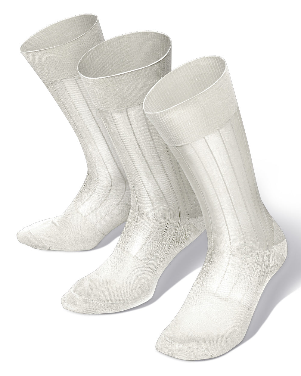 Vittorio Farina Men's Ribbed Shear Nylon Anklet Dress Socks