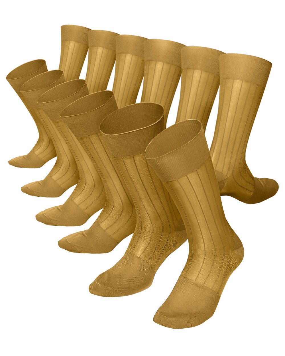 Vittorio Farina Men's Ribbed Shear Nylon Anklet Dress Socks