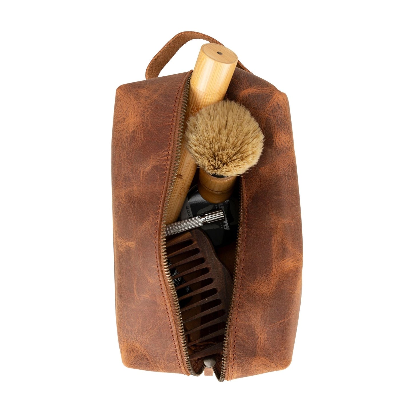 Oswego Men's Leather Dopp Kit & Small Travel Handbag - Concordia Style Boutique