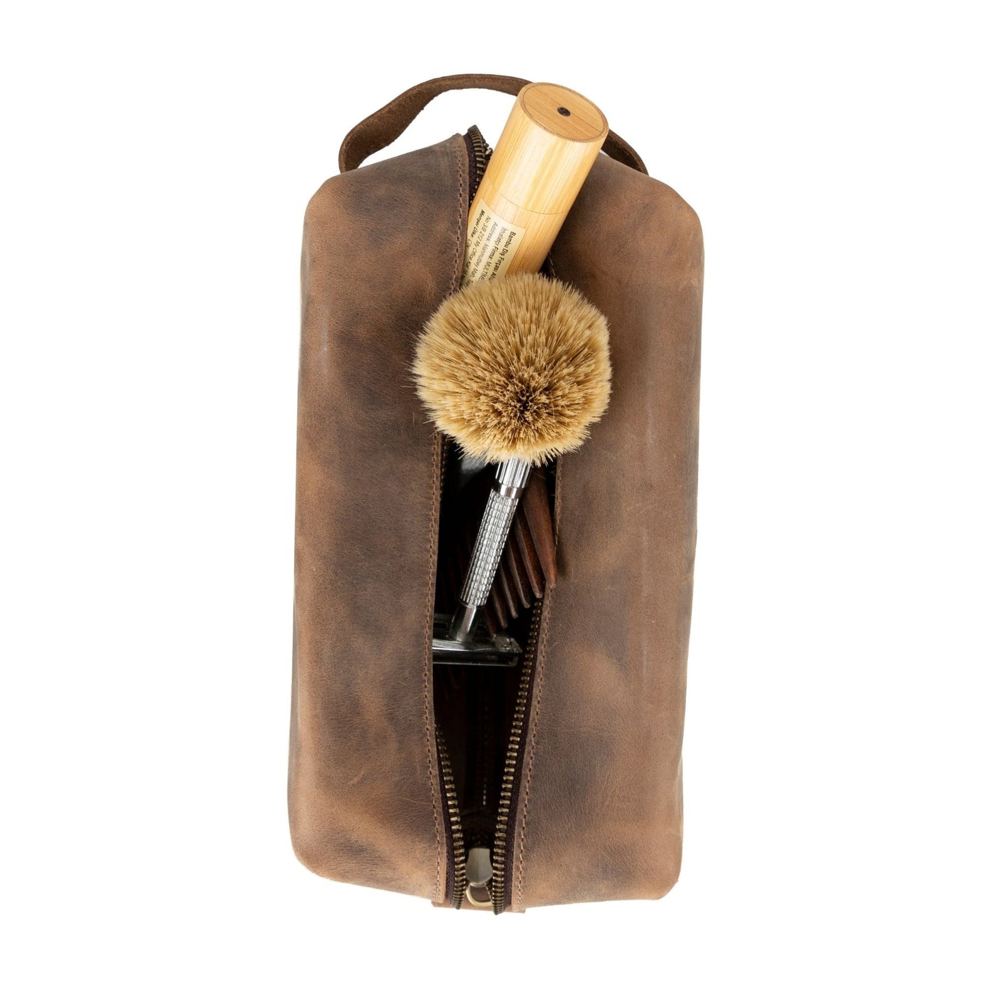 Oswego Men's Leather Dopp Kit & Small Travel Handbag - Concordia Style Boutique