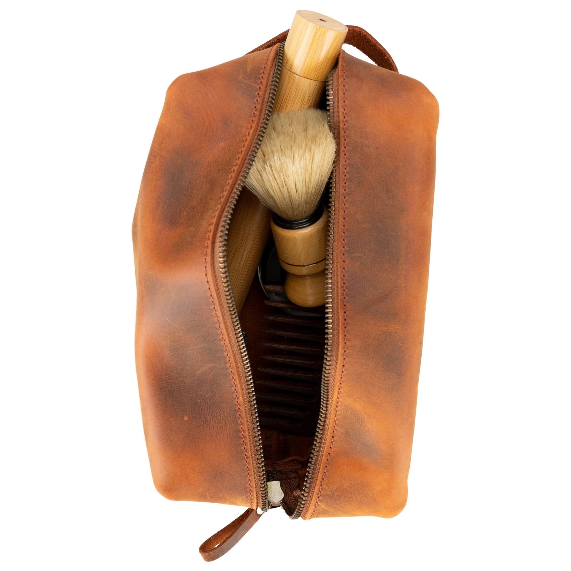 Oswego Men's Leather Dopp Kit & Small Travel Handbag - Concordia Style Boutique