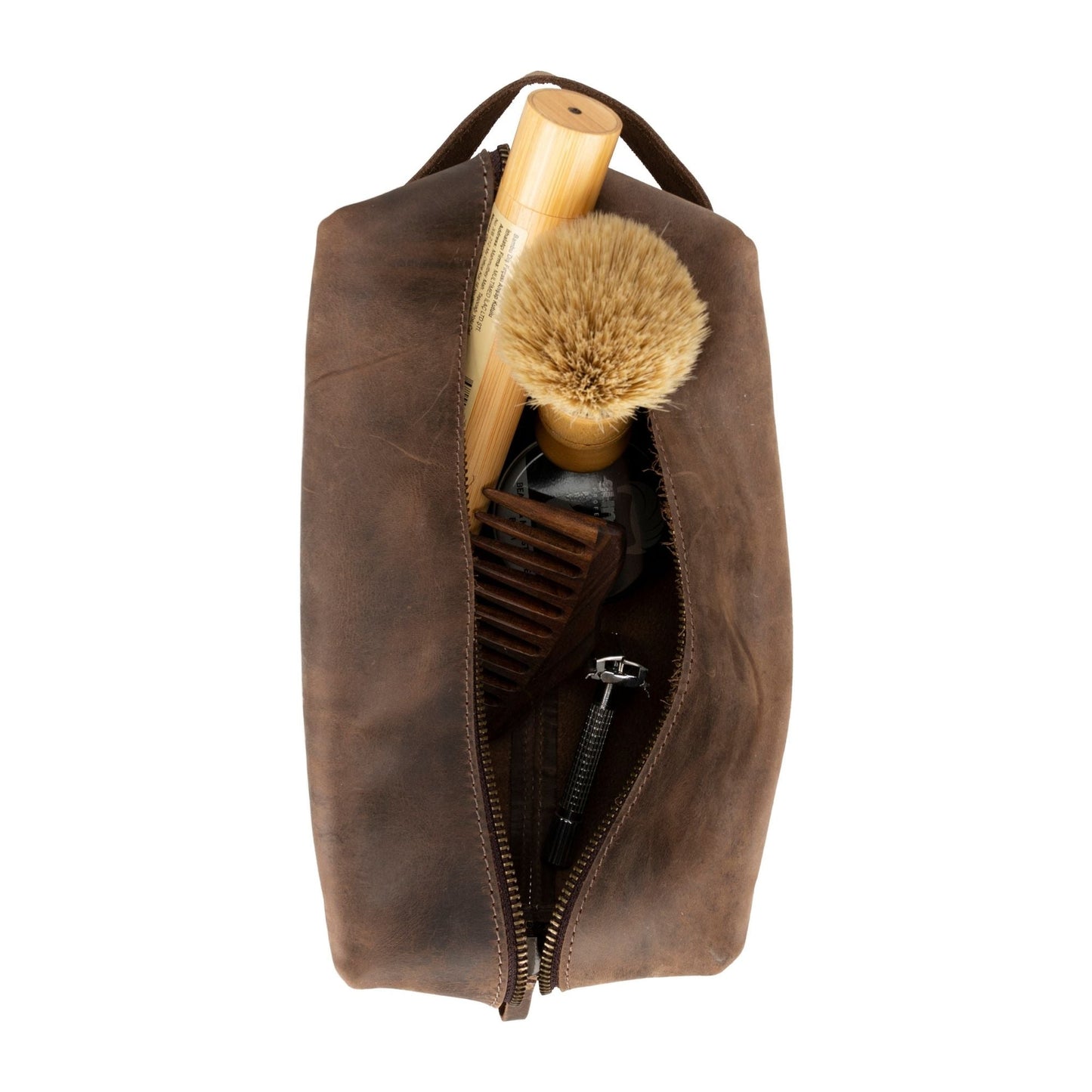 Oswego Men's Leather Dopp Kit & Small Travel Handbag - Concordia Style Boutique