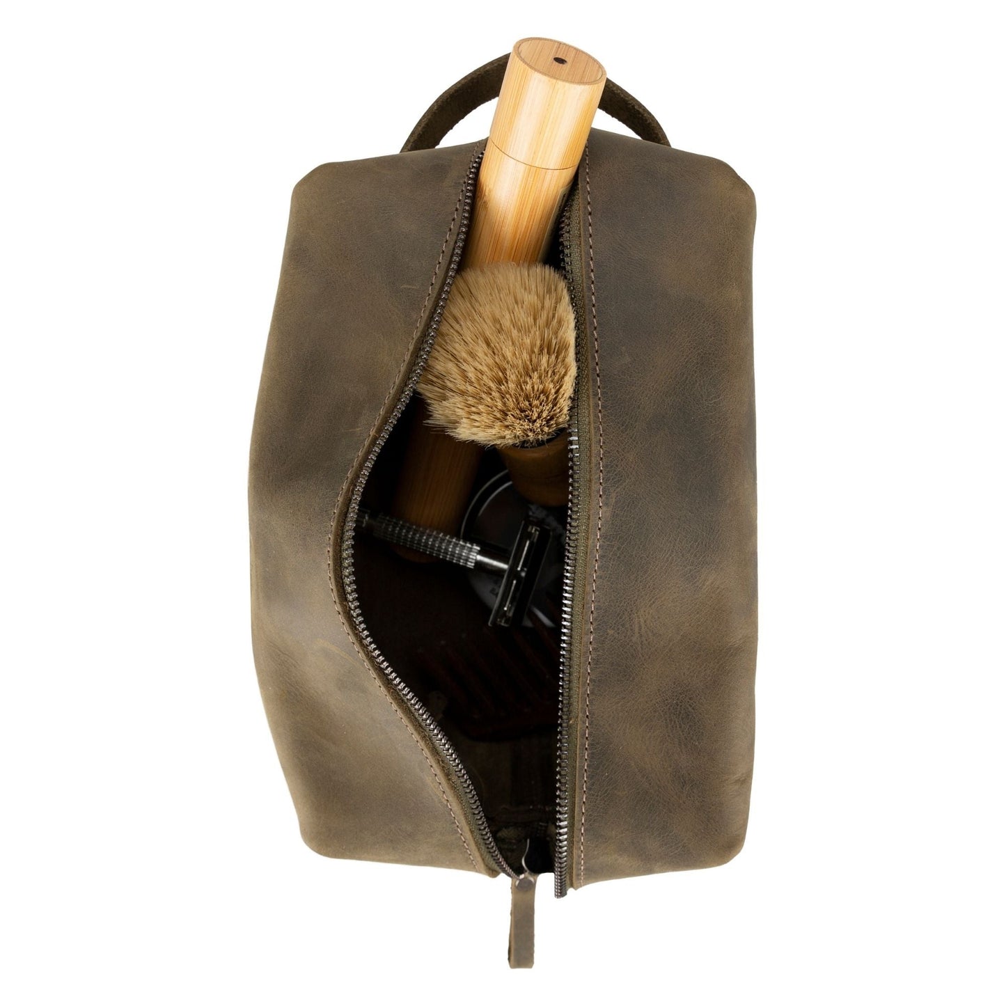 Oswego Men's Leather Dopp Kit & Small Travel Handbag - Concordia Style Boutique