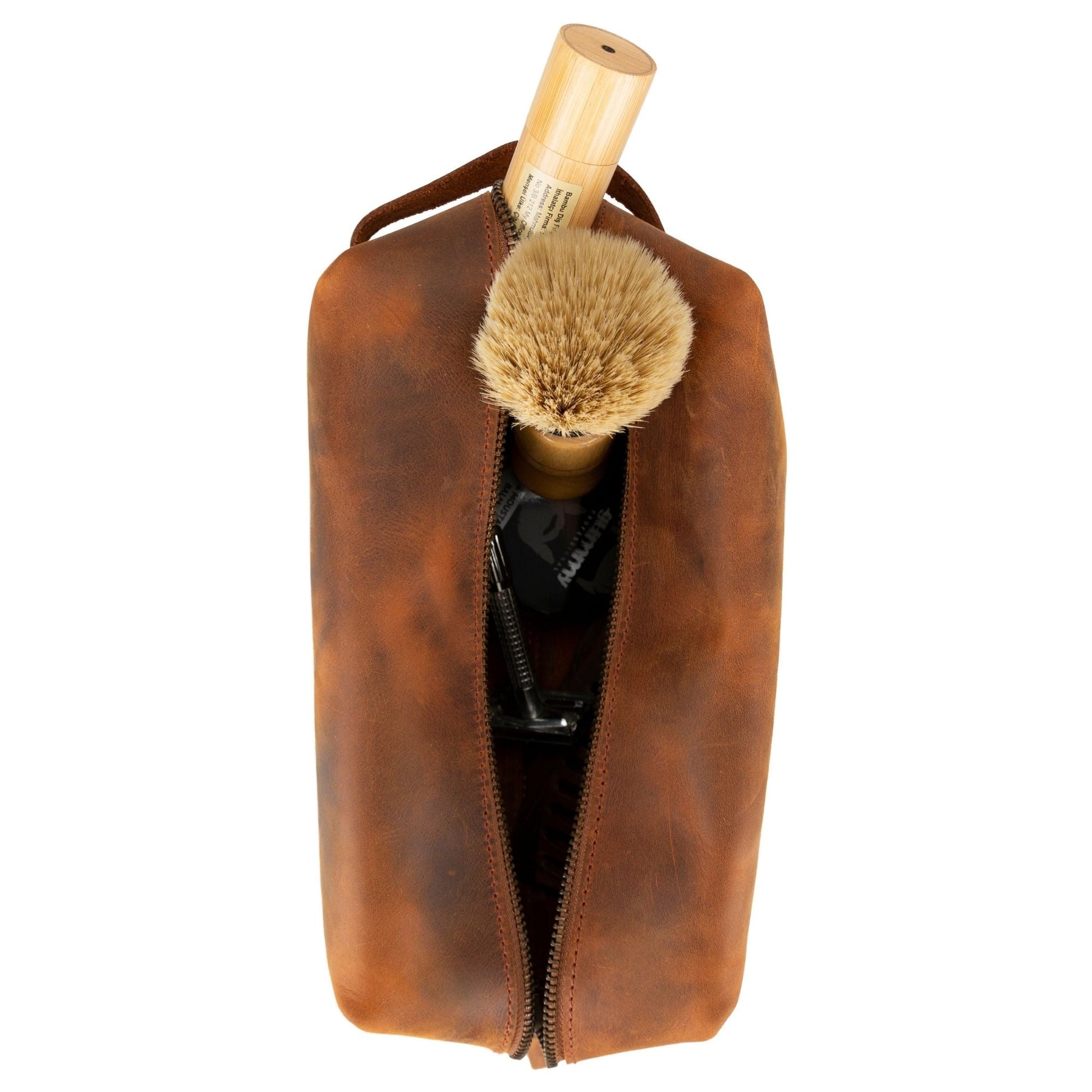 Oswego Men's Leather Dopp Kit & Small Travel Handbag - Concordia Style Boutique