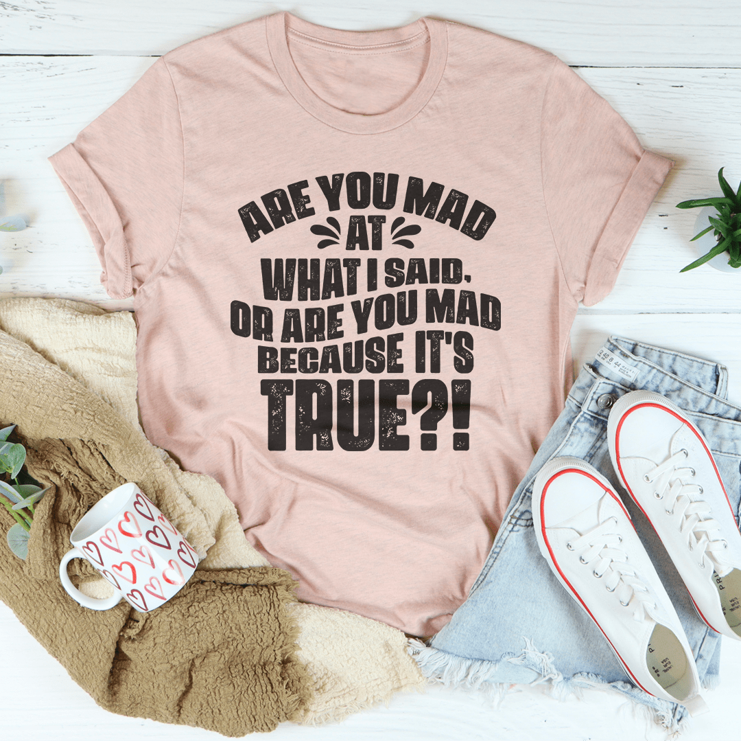Are You Mad At What I Said Or Are You Mad Because It's True Tee - Concordia Style Boutique