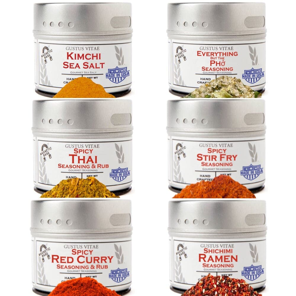 Asian Seasonings Gift Set - Tastes of Asia - Artisanal Spice Blends Six Pack - Concordia Style Boutique