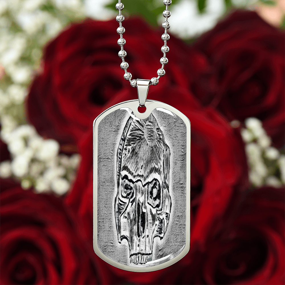 Dog Tag Necklace - "The Skull" - Premium Dog Tag Necklace from Concordia Style Boutique - Just $26.56! Shop now at Concordia Style Boutique